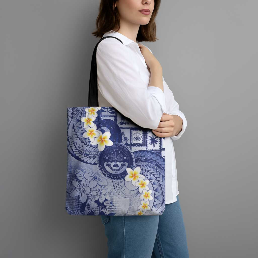 Federated States Of Micronesia Christmas Tote Bag Retro Style Dark Version - Polynesian Pride