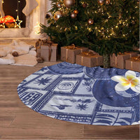 Federated States Of Micronesia Christmas Tree Skirt Retro Style Dark Version - Polynesian Pride
