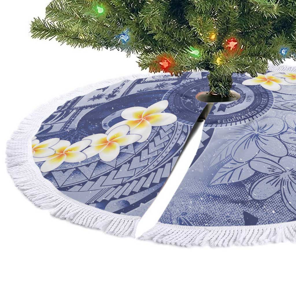 Federated States Of Micronesia Christmas Tree Skirt Retro Style Dark Version - Polynesian Pride