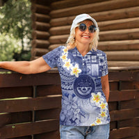 Federated States Of Micronesia Christmas Women Polo Shirt Retro Style Dark Version - Polynesian Pride