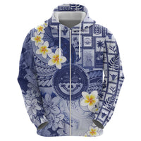 Federated States Of Micronesia Christmas Zip Hoodie Retro Style Dark Version - Polynesian Pride