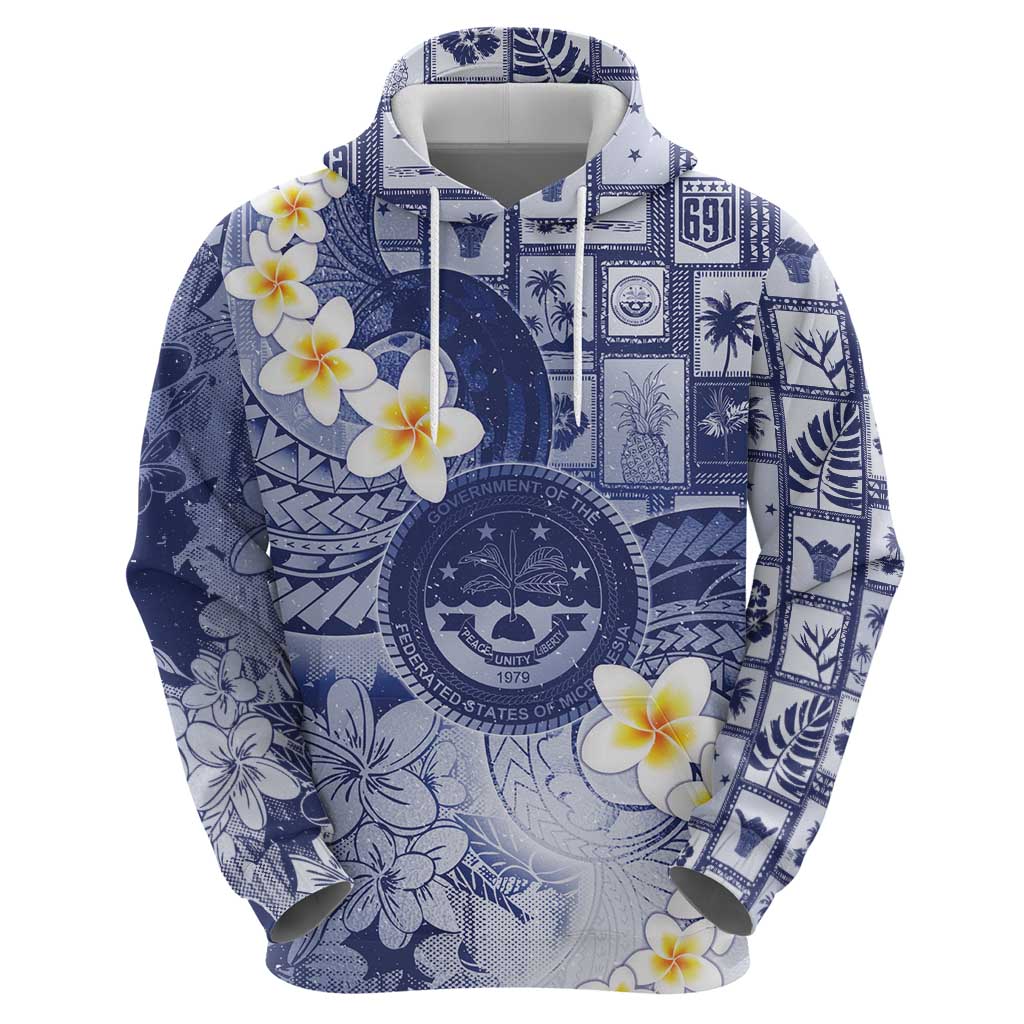 Federated States Of Micronesia Christmas Zip Hoodie Retro Style Dark Version - Polynesian Pride
