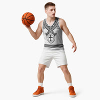 Personalised Melanesian Brotherhood Basketball Jersey With Tribal Pattern - Polynesian Pride