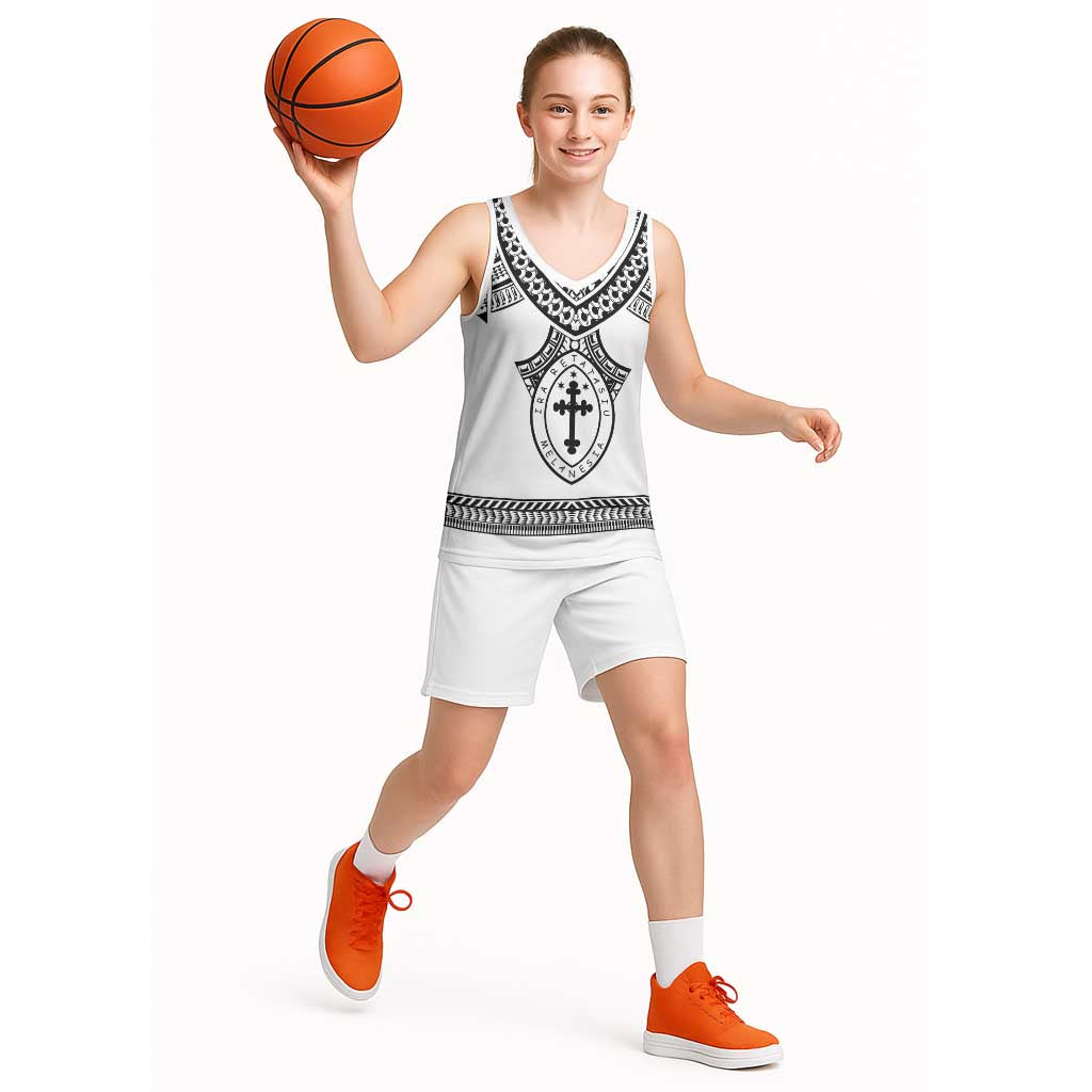 Personalised Melanesian Brotherhood Basketball Jersey With Tribal Pattern - Polynesian Pride