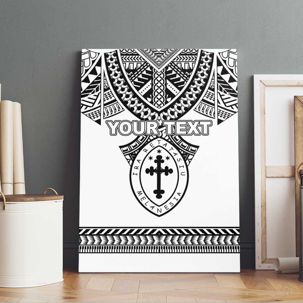 Personalised Melanesian Brotherhood Canvas Wall Art With Tribal Pattern - Polynesian Pride