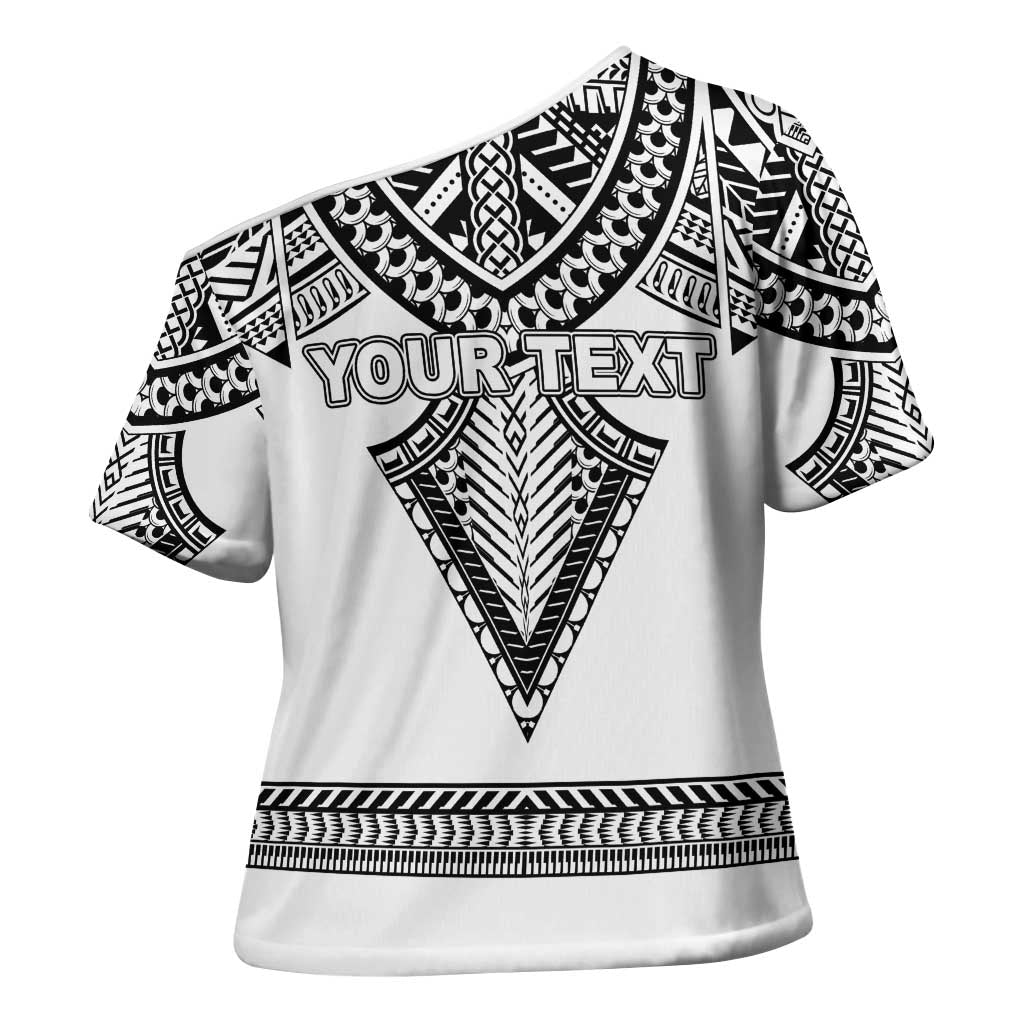 Personalised Melanesian Brotherhood Cross Shoulder Shirt With Tribal Pattern - Polynesian Pride