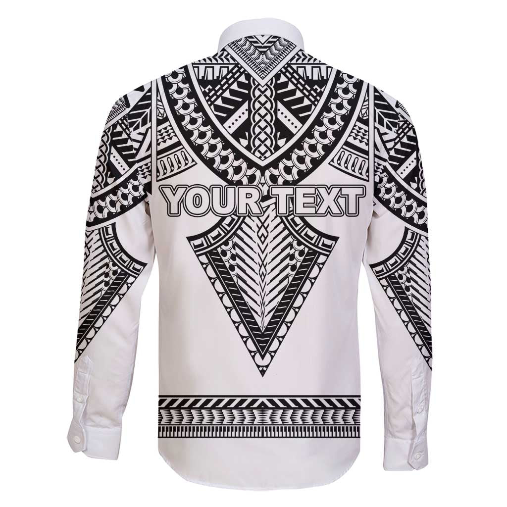Personalised Melanesian Brotherhood Family Matching Long Sleeve Bodycon Dress and Hawaiian Shirt With Tribal Pattern LT05 - Polynesian Pride