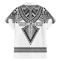 Personalised Melanesian Brotherhood Family Matching Off Shoulder Short Dress and Hawaiian Shirt With Tribal Pattern LT05 - Polynesian Pride