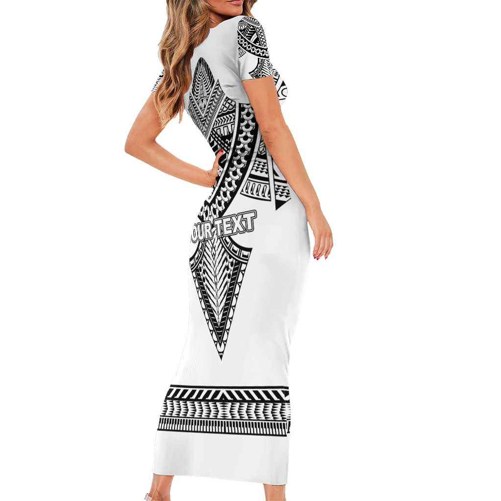 Personalised Melanesian Brotherhood Family Matching Short Sleeve Bodycon Dress and Hawaiian Shirt With Tribal Pattern LT05 - Polynesian Pride
