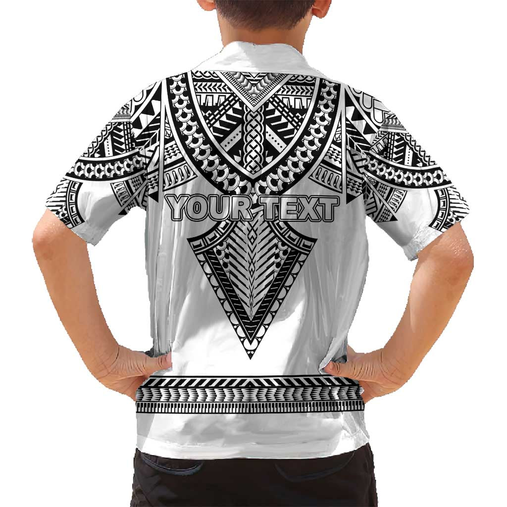 Personalised Melanesian Brotherhood Family Matching Summer Maxi Dress and Hawaiian Shirt With Tribal Pattern LT05 - Polynesian Pride