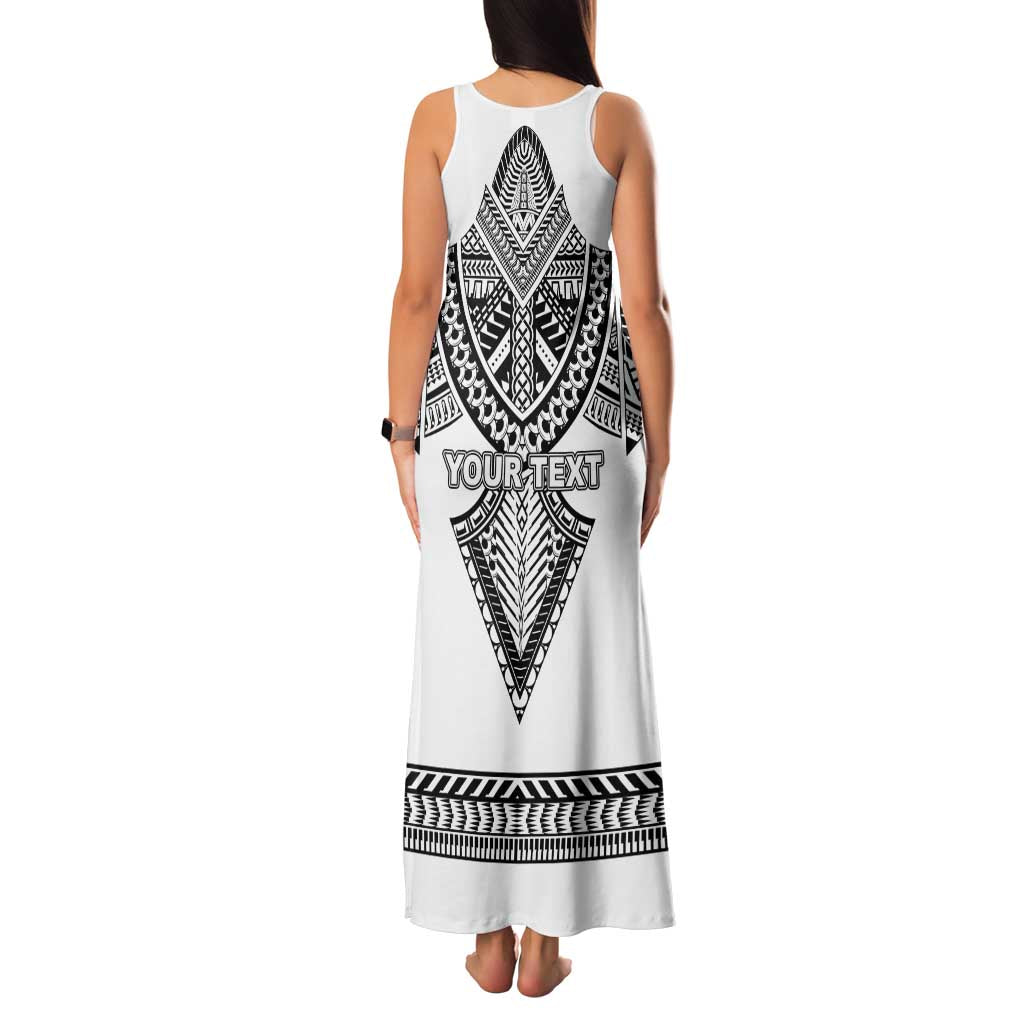 Personalised Melanesian Brotherhood Family Matching Tank Maxi Dress and Hawaiian Shirt With Tribal Pattern LT05 - Polynesian Pride