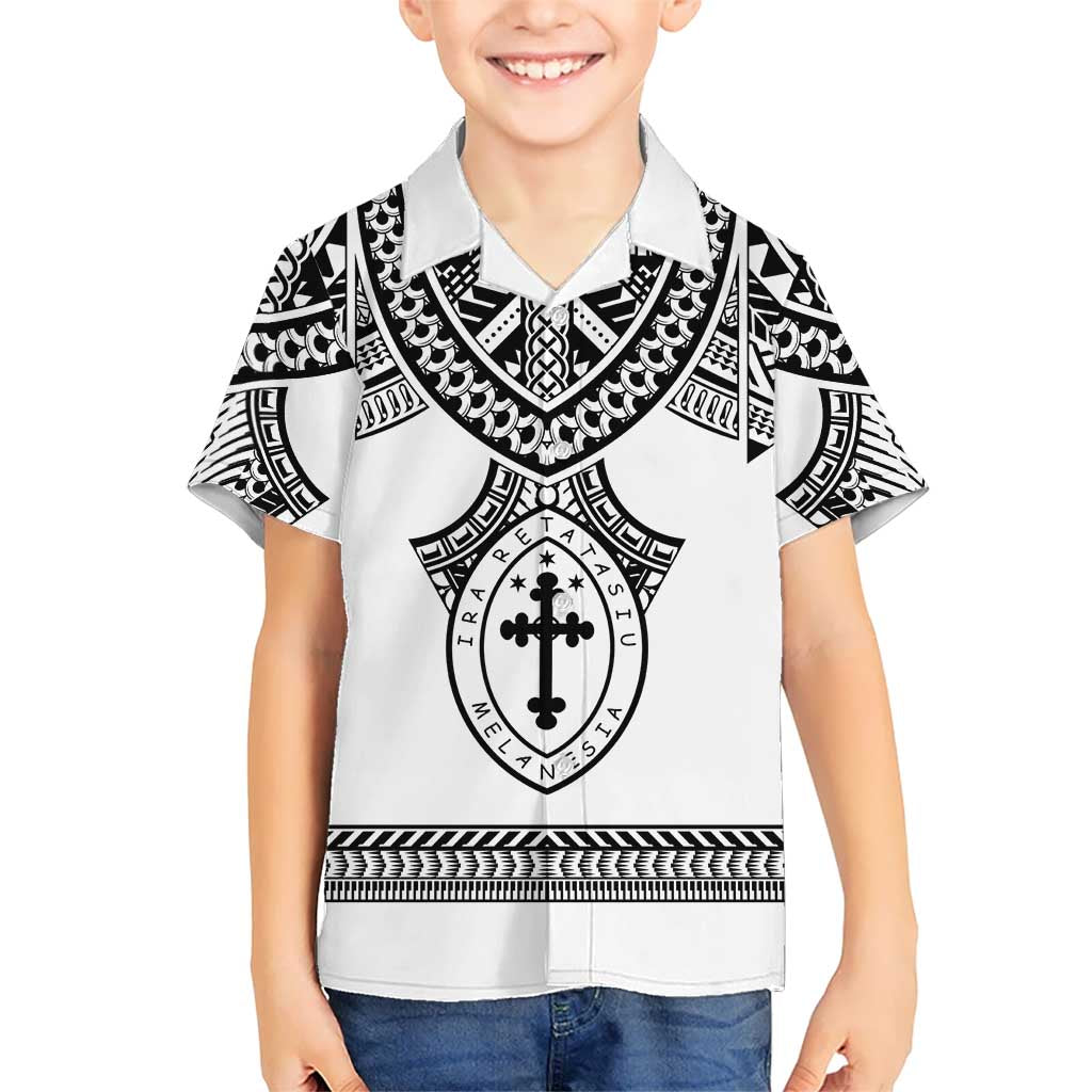 Personalised Melanesian Brotherhood Kid Hawaiian Shirt With Tribal Pattern - Polynesian Pride