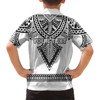 Personalised Melanesian Brotherhood Kid Hawaiian Shirt With Tribal Pattern - Polynesian Pride