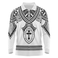 Personalised Melanesian Brotherhood Long Sleeve Polo Shirt With Tribal Pattern - Polynesian Pride