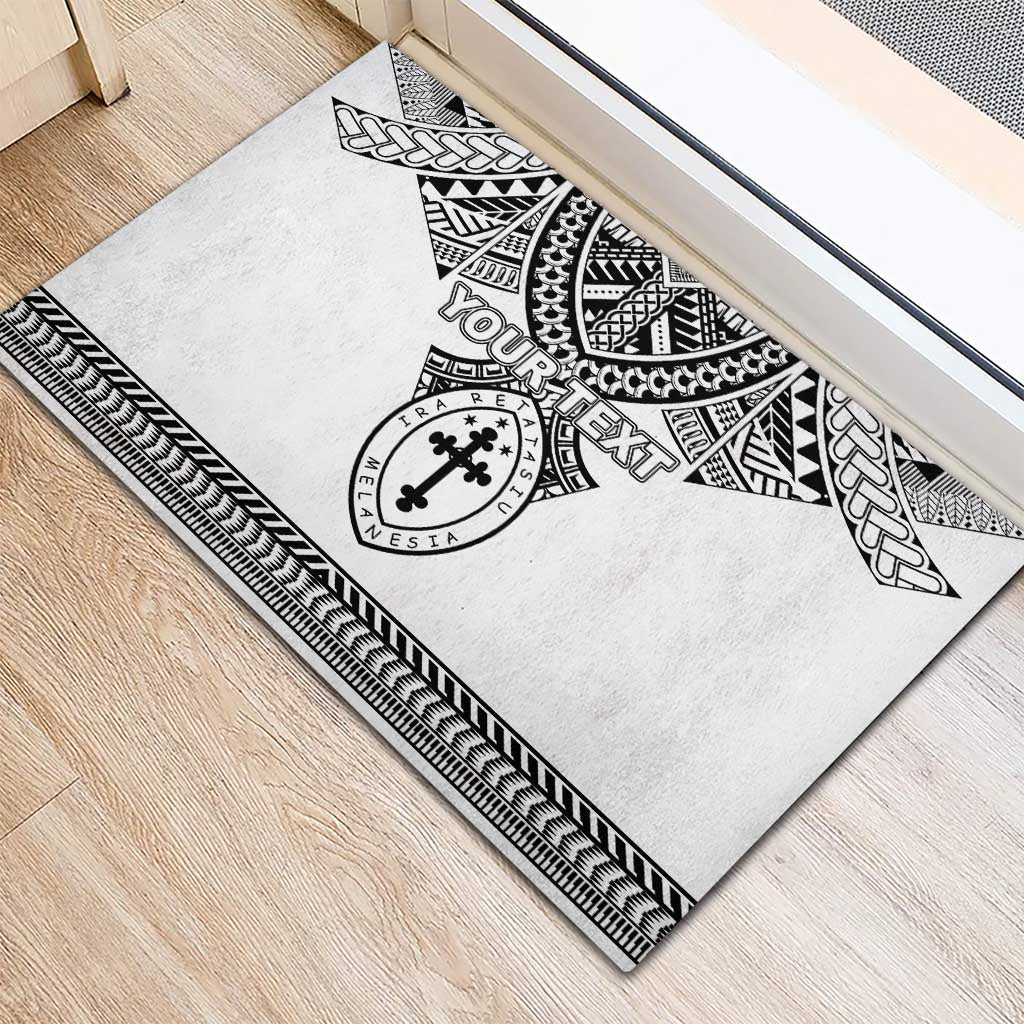 Personalised Melanesian Brotherhood Rubber Doormat With Tribal Pattern - Polynesian Pride
