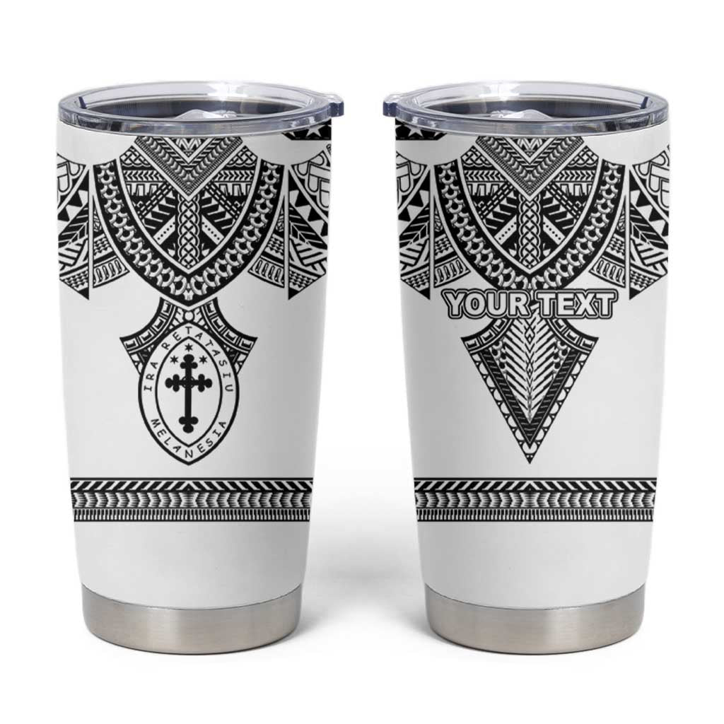 Personalised Melanesian Brotherhood Tumbler Cup With Tribal Pattern - Polynesian Pride