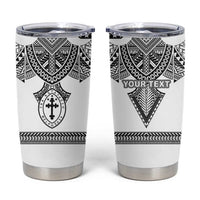 Personalised Melanesian Brotherhood Tumbler Cup With Tribal Pattern - Polynesian Pride