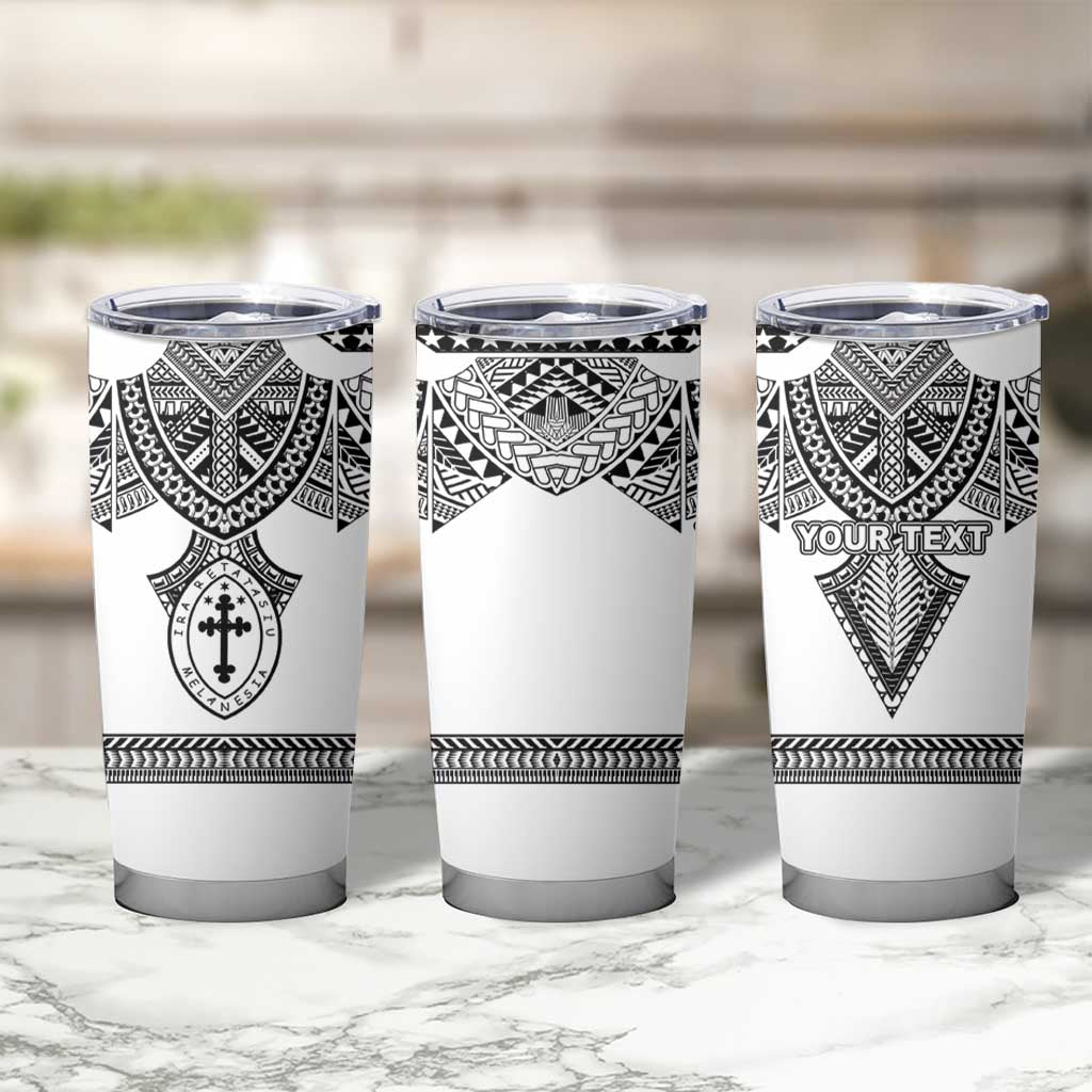 Personalised Melanesian Brotherhood Tumbler Cup With Tribal Pattern - Polynesian Pride
