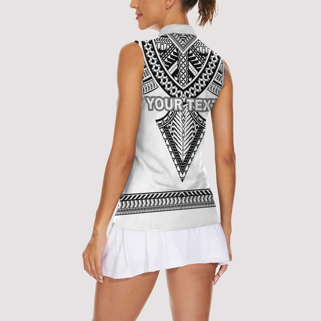 Personalised Melanesian Brotherhood Women Sleeveless Polo Shirt With Tribal Pattern - Polynesian Pride