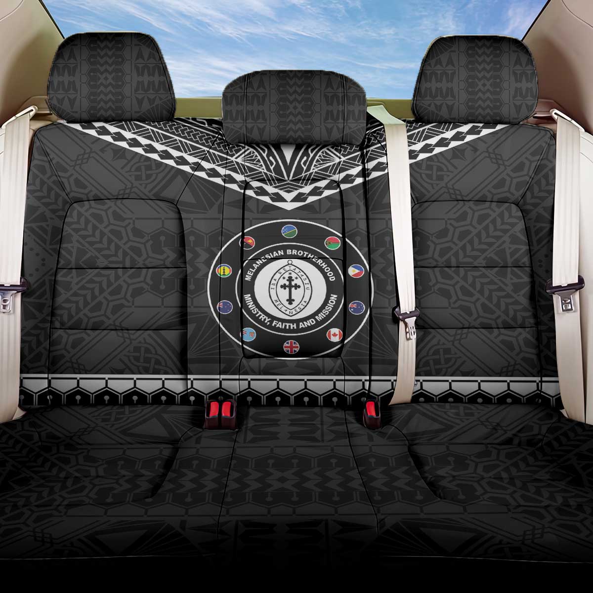 Melanesian Brotherhood Back Car Seat Cover Ministry Faith And Mission - Polynesian Pride