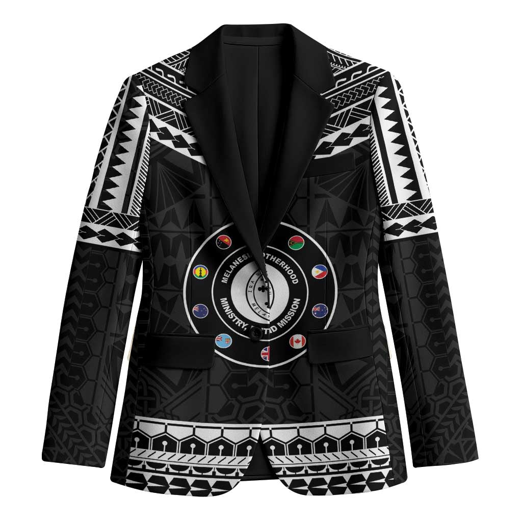 Personalised Melanesian Brotherhood Blazer Ministry Faith And Mission LT05 Unisex Black - Polynesian Pride