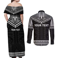 Personalised Melanesian Brotherhood Couples Matching Off Shoulder Maxi Dress and Long Sleeve Button Shirt Ministry Faith And Mission LT05 - Polynesian Pride