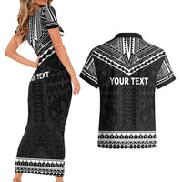 Personalised Melanesian Brotherhood Couples Matching Short Sleeve Bodycon Dress and Hawaiian Shirt Ministry Faith And Mission LT05 - Polynesian Pride
