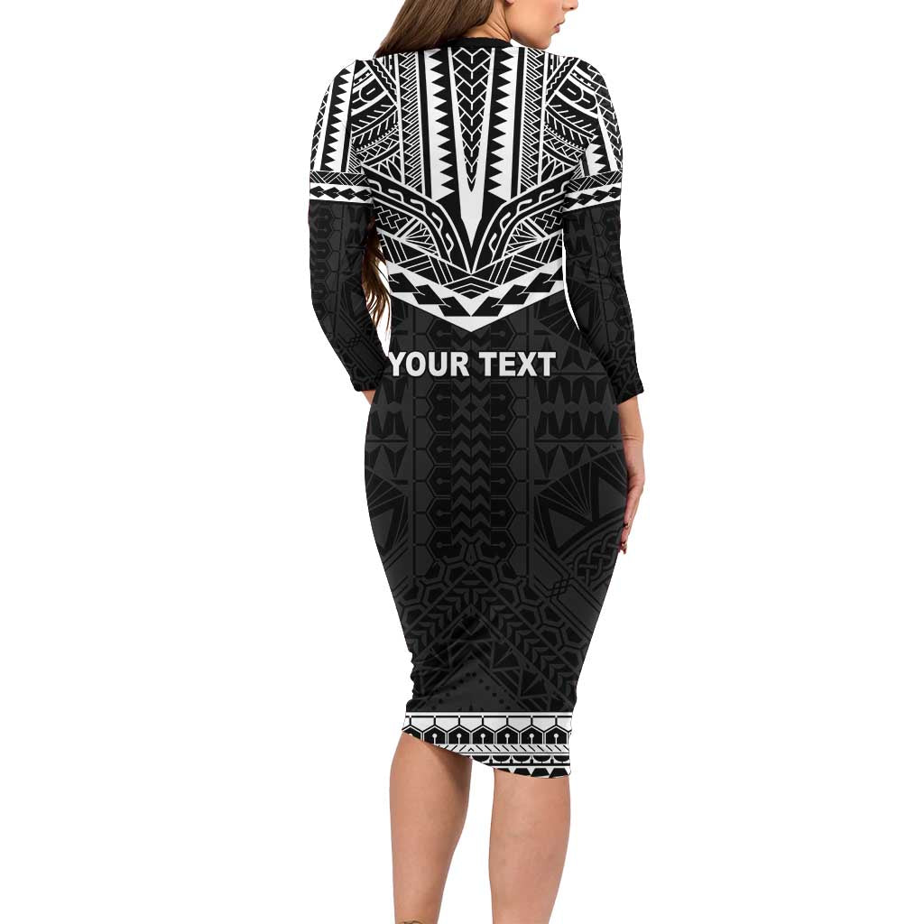 Personalised Melanesian Brotherhood Family Matching Long Sleeve Bodycon Dress and Hawaiian Shirt Ministry Faith And Mission LT05 - Polynesian Pride