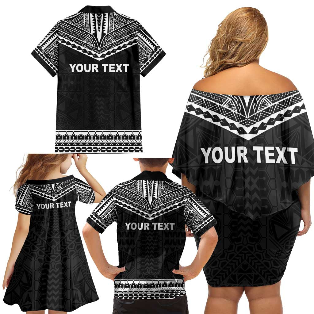 Personalised Melanesian Brotherhood Family Matching Off Shoulder Short Dress and Hawaiian Shirt Ministry Faith And Mission LT05 - Polynesian Pride