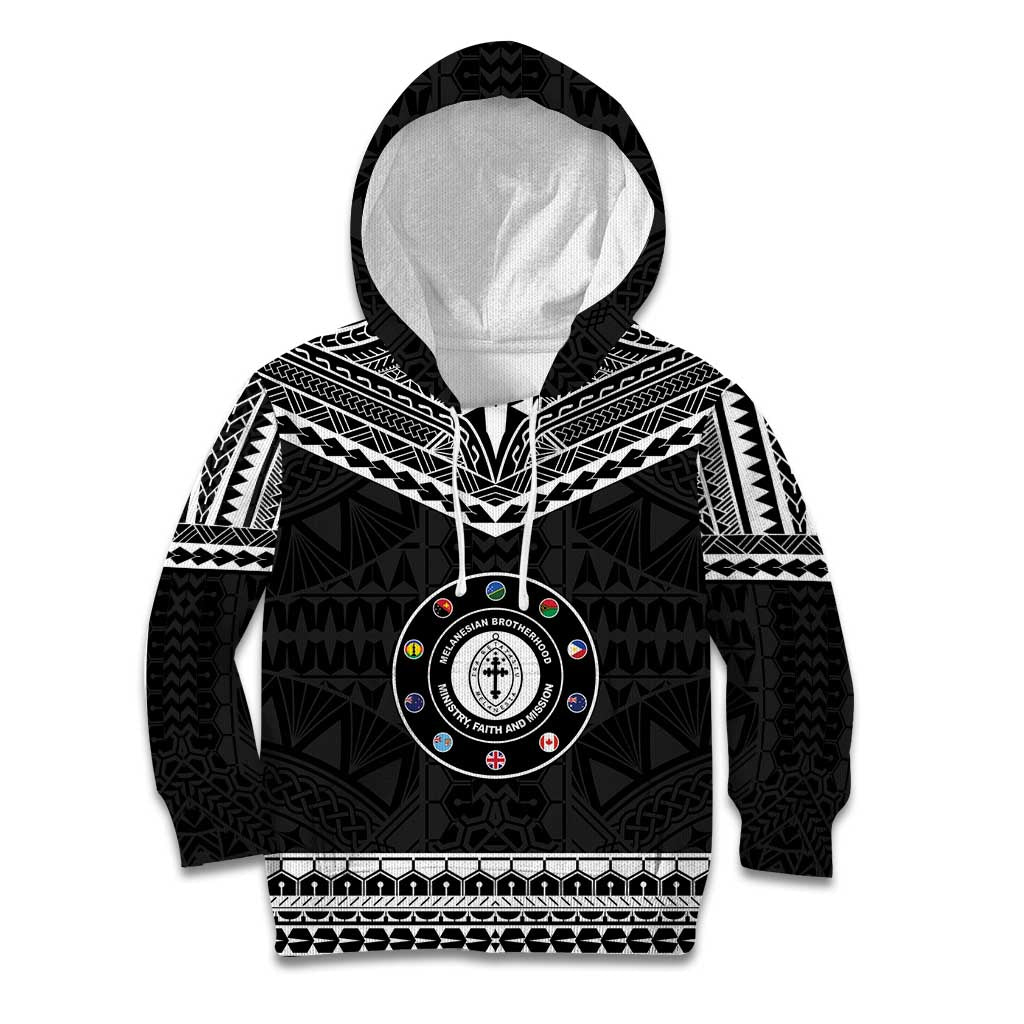 Personalised Melanesian Brotherhood Kid Hoodie Ministry Faith And Mission LT05 Hoodie Black - Polynesian Pride