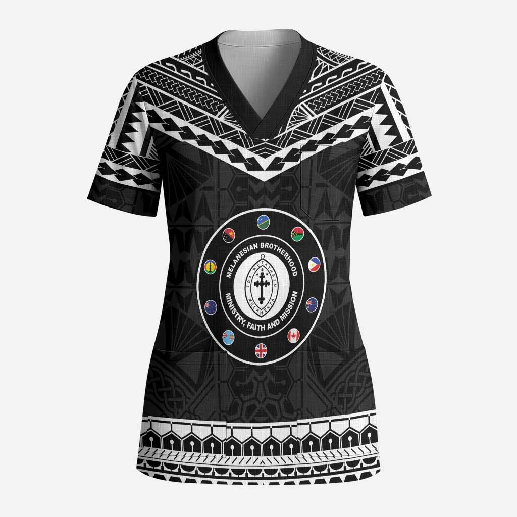 Personalised Melanesian Brotherhood Scrub Top Ministry Faith And Mission - Polynesian Pride