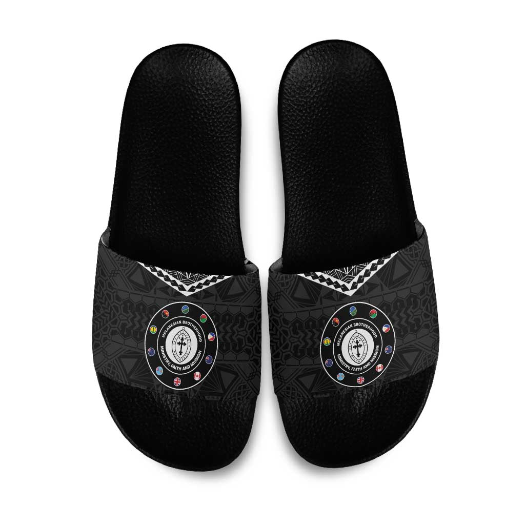 Melanesian Brotherhood Slide Sandals Ministry Faith And Mission - Polynesian Pride