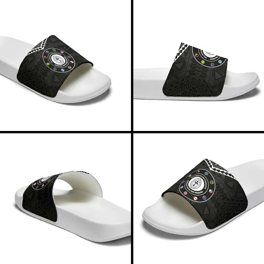 Melanesian Brotherhood Slide Sandals Ministry Faith And Mission - Polynesian Pride