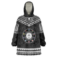 Personalised Melanesian Brotherhood Wearable Blanket Hoodie Ministry Faith And Mission LT05 One Size Black - Polynesian Pride