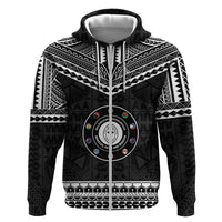 Personalised Melanesian Brotherhood Zip Hoodie Ministry Faith And Mission LT05 Zip Hoodie Black - Polynesian Pride