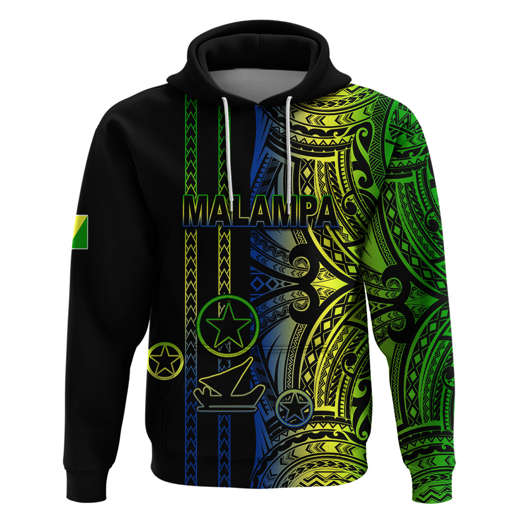 Custom Vanuatu Malampa Hoodie Polynesian Tribal LT6 Pullover Hoodie Black - Polynesian Pride