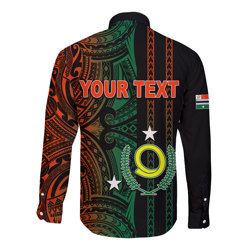 Custom Vanuatu Penama Long Sleeve Button Shirt Polynesian Tribal LT6 - Polynesian Pride