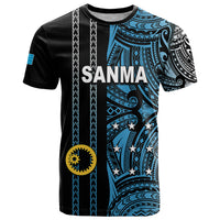 Custom Vanuatu Sanma T Shirt Polynesian Tribal LT6 Black - Polynesian Pride