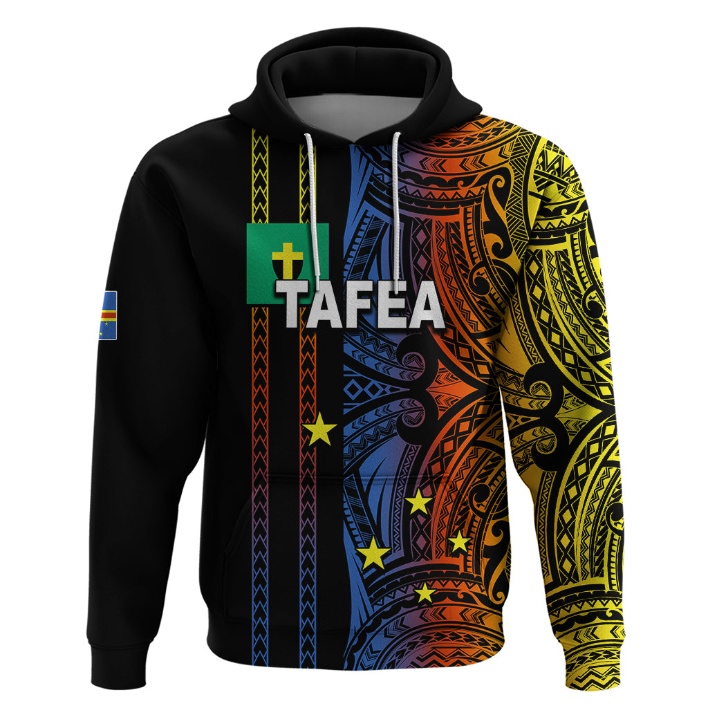 Custom Vanuatu Tafea Hoodie Polynesian Tribal LT6 Pullover Hoodie Black - Polynesian Pride