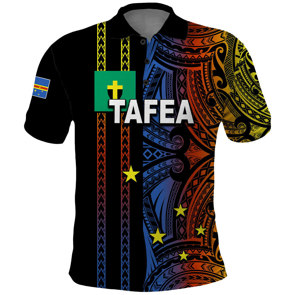 Custom Vanuatu Tafea Polo Shirt Polynesian Tribal LT6 Black - Polynesian Pride