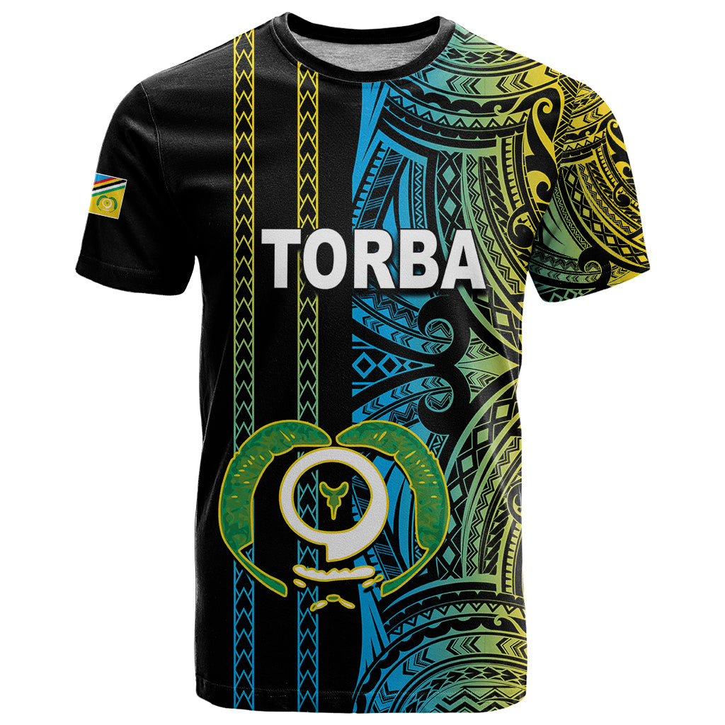 Custom Vanuatu Torba T Shirt Polynesian Tribal LT6 Black - Polynesian Pride