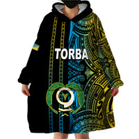 Custom Vanuatu Torba Wearable Blanket Hoodie Polynesian Tribal LT6 - Polynesian Pride