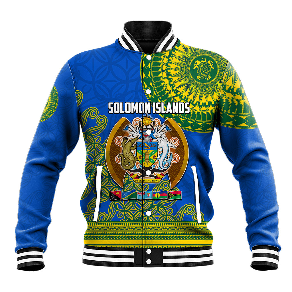 Solomon Islands Baseball Jacket Melanesian Festival 2023 LT6 Unisex Green - Polynesian Pride