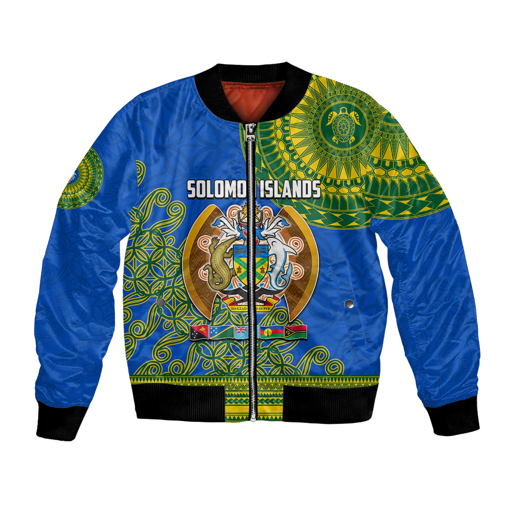 Solomon Islands Bomber Jacket Melanesian Festival 2023 LT6 Unisex Green - Polynesian Pride