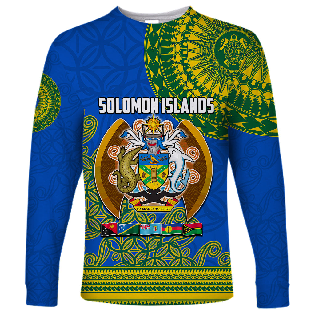 Solomon Islands Long Sleeve Shirt Melanesian Festival 2023 LT6 Unisex Green - Polynesian Pride