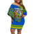 Solomon Islands Off Shoulder Short Dress Melanesian Festival 2023 LT6 Women Green - Polynesian Pride