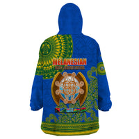 Solomon Islands Wearable Blanket Hoodie Melanesian Festival 2023 LT6 - Polynesian Pride