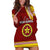 Tonga School Eua High School Hoodie Dress Tribal Pattern LT6 Maroon - Polynesian Pride