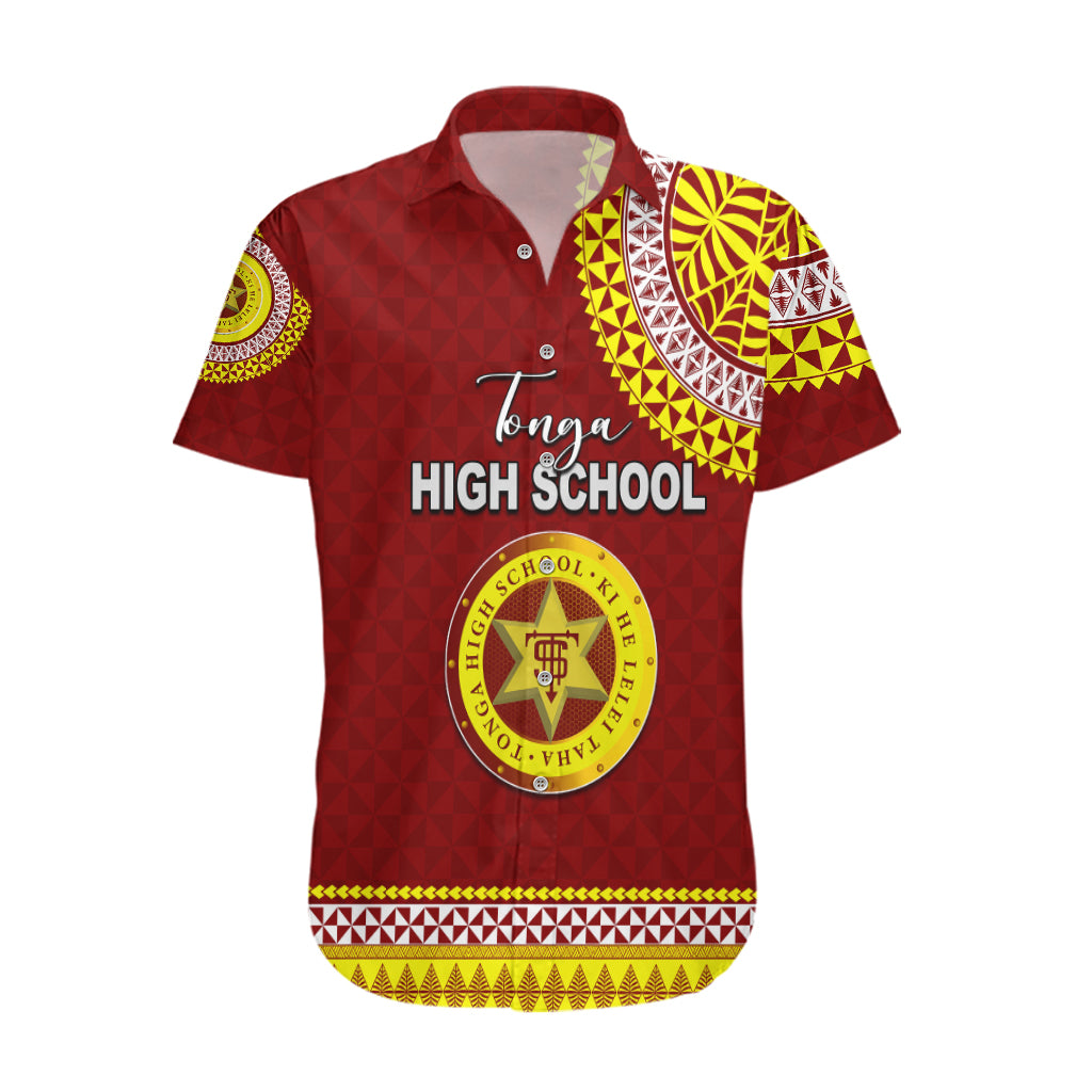 Tonga School Tonga High School Hawaiian Shirt Tribal Pattern LT6 Maroon - Polynesian Pride
