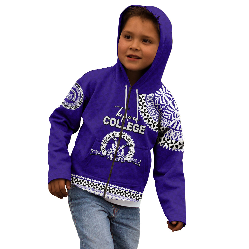 Tonga School Tupou College Kid Hoodie Tribal Pattern LT6 - Polynesian Pride